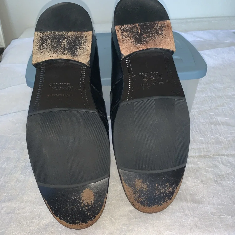 Johnston & Murphy Handcrafted Men's Tassel Loafers Shoes‎ Size 10 1/2M Black
